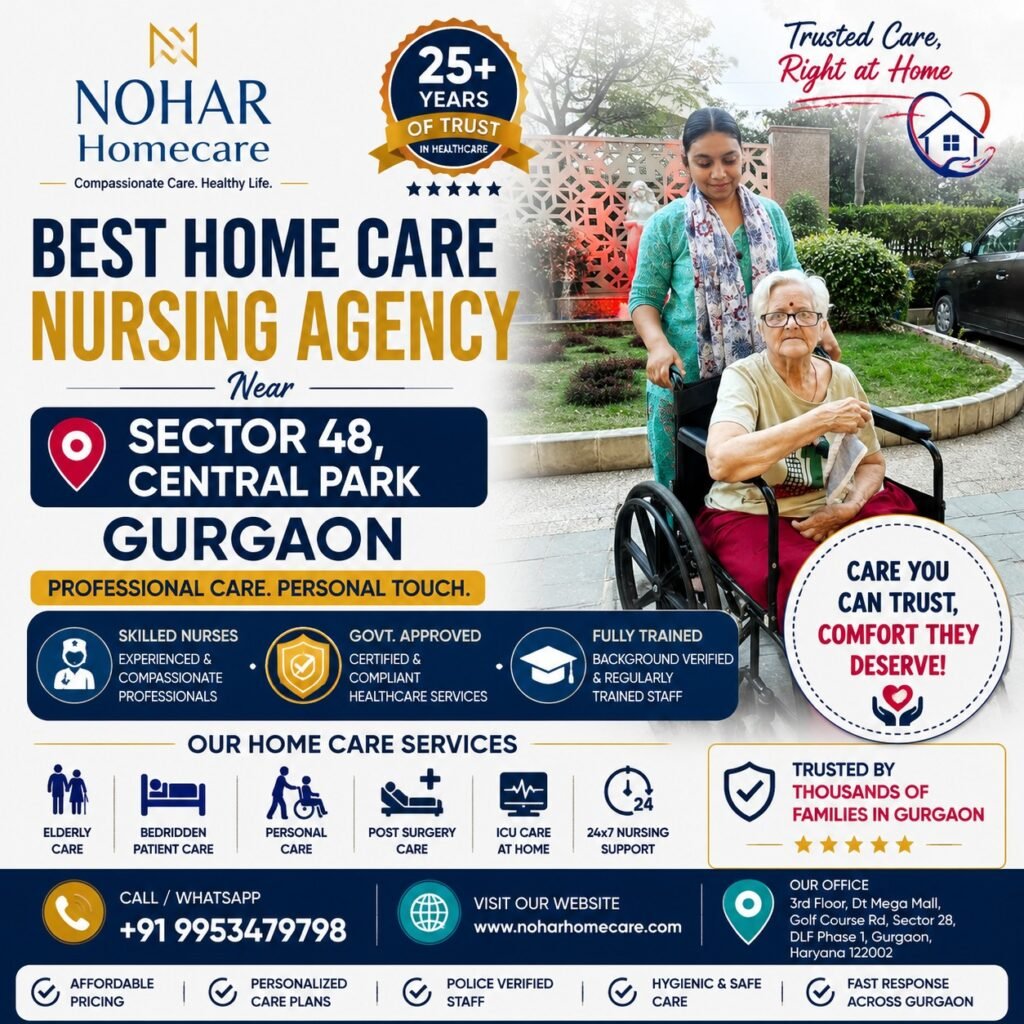 Best Homecare Nursing Agency Near Sector 48, Central Park Gurgaon