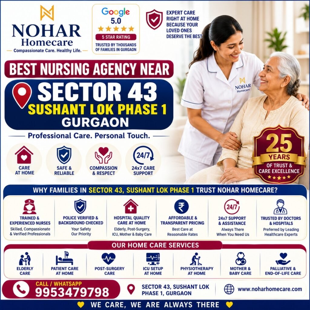 Best Nursing Agency Near Sector 43, Sushant Lok Phase 1, Gurgaon