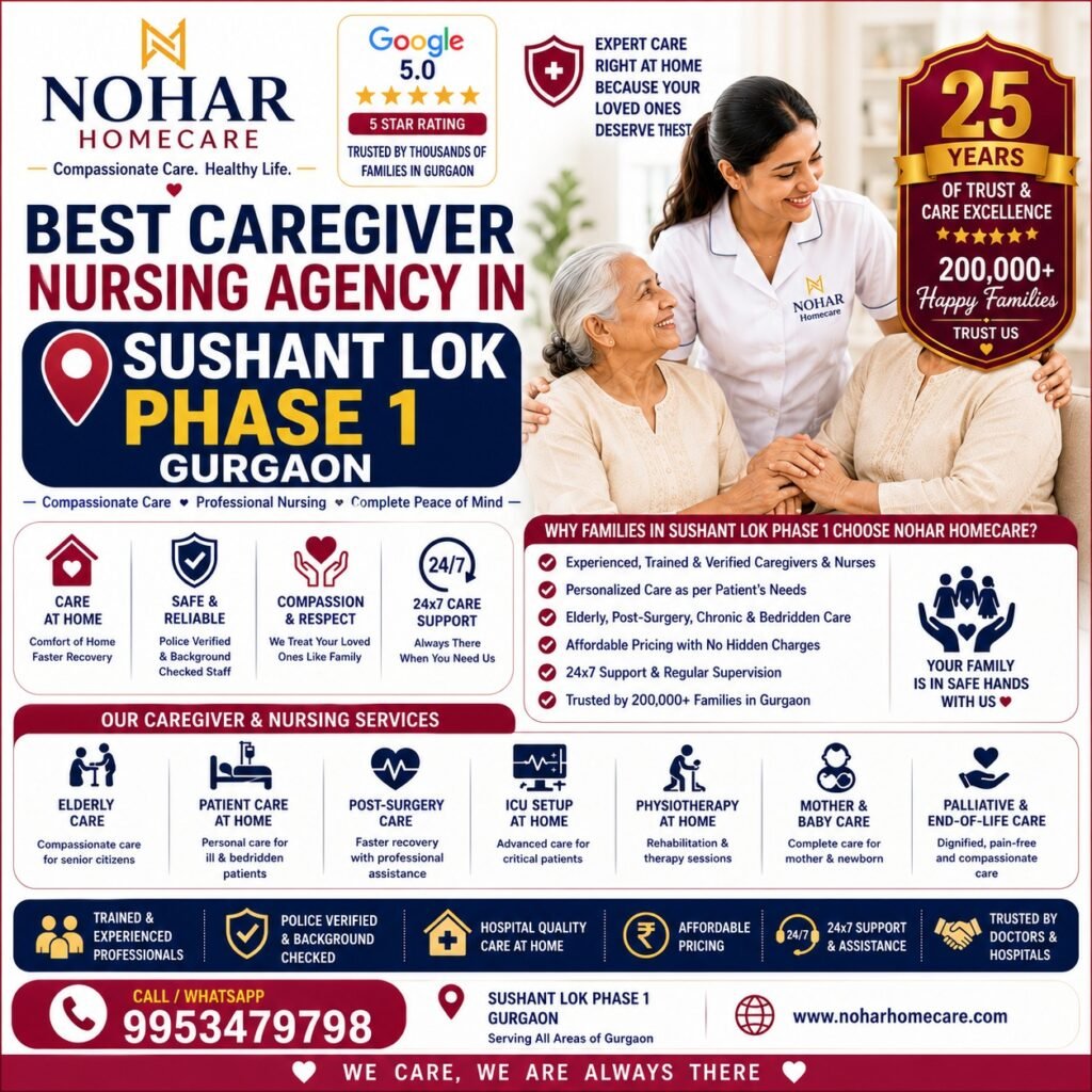 Best Caregiver & Nursing Agency in Sushant Lok Phase 1, Gurgaon